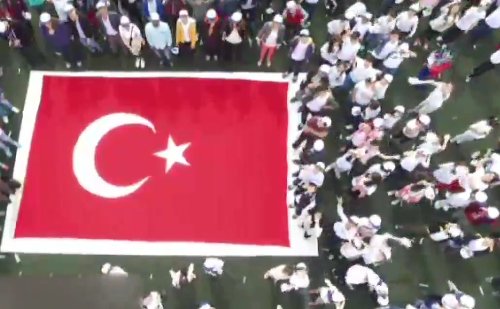 2 bin çocukla dev Türkiye haritası 